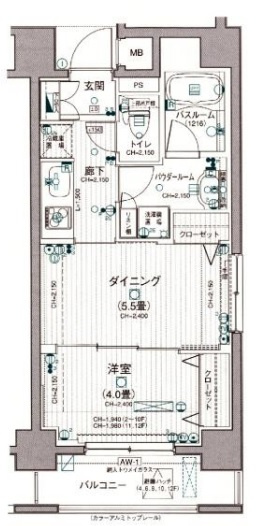 日神デュオステージ浅草橋の間取り