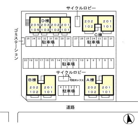 アルシオーネＢの区画図