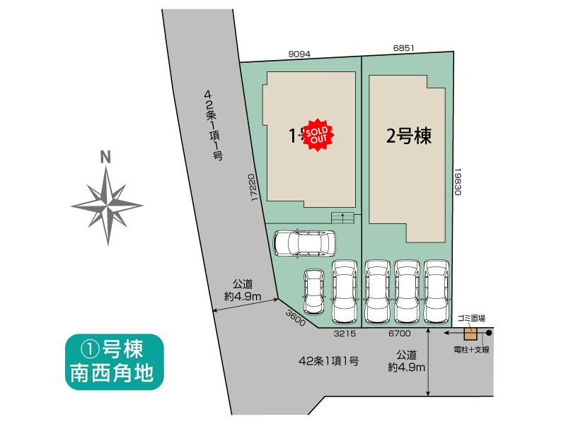 新築戸建　ブルーミングガーデン西つつじケ丘雲仙台2丁目の区画図