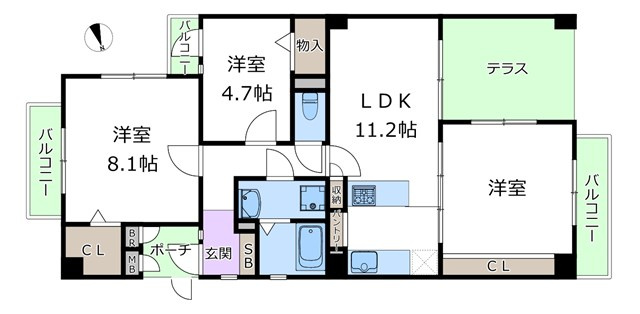 【間取り】 | 緑地公園グリーンハイツ6号館 | エイブルにて取扱い可能な住宅ローンは、全部で10種類以上！お客様にピッタリの住宅ローンを当社のFPよりご案内させて頂きます。住宅ローンのご相談だけでも、お気軽にご相談下さいませ。