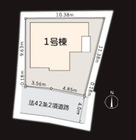 藤沢市羽鳥２丁目　新築戸建の区画図