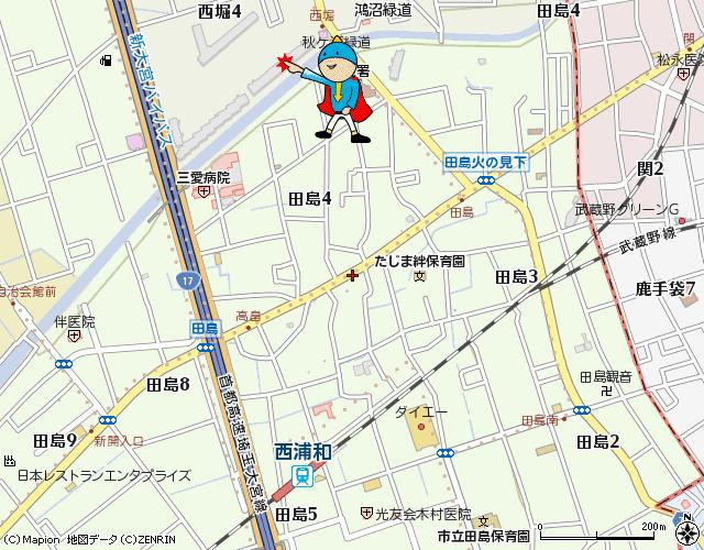 ラミーユ浦和ハイライズセカンドキャッスルの地図