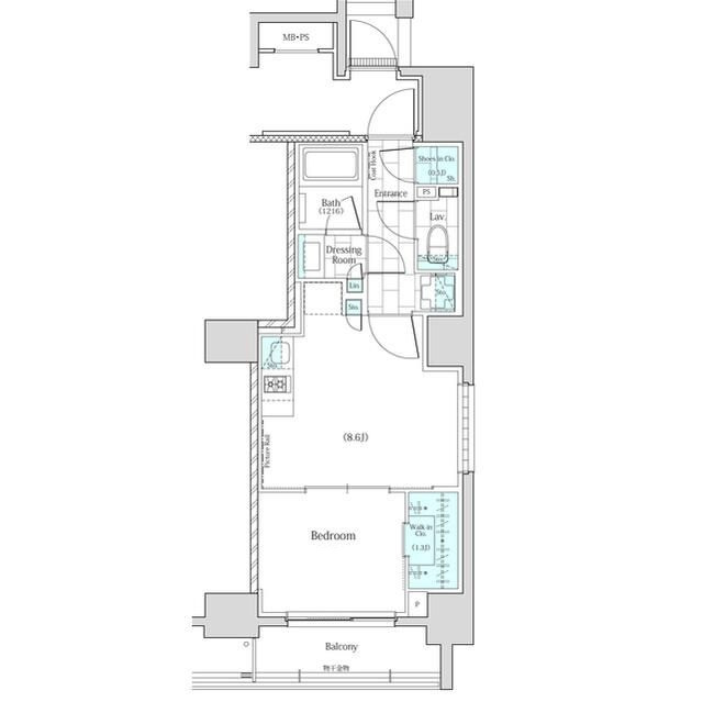 ザ・パークワンズ神田の間取り|間取りです。