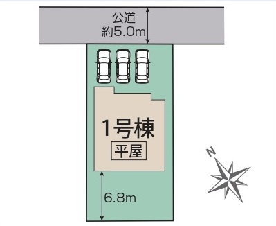【仲介手数料無料】新築戸建　深谷市上野台2995-5（全1棟）の区画図