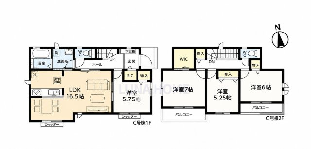 龍ケ崎市城ノ内4丁目3番　新築戸建　C号棟