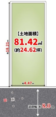 【区画図】 | パークタウン少林寺町西　新築戸建て | 【区画図】
カラーセレクト可能♪
現状更地
前面道路約8ｍ