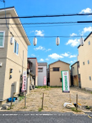 【外観】 | パークタウン少林寺町西　新築戸建て | 【現地写真】
現状更地
前面道路約8ｍ