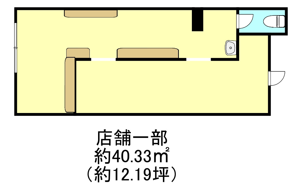 大阪市東住吉区針中野２丁目の店舗一部