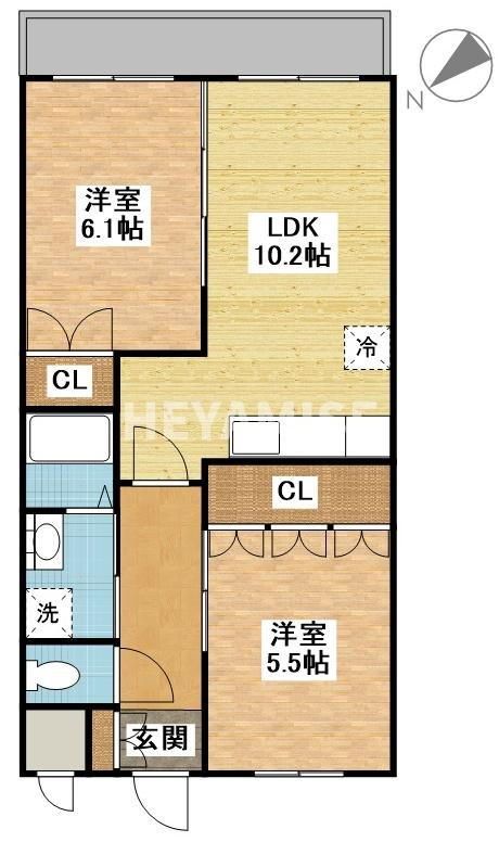 ヴァンベールKOUKIの間取り