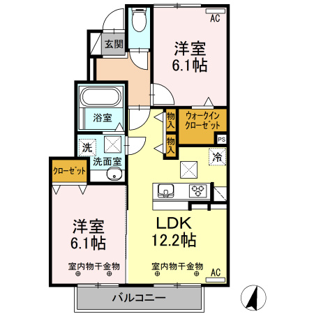 セジュールＳＲＡの間取り