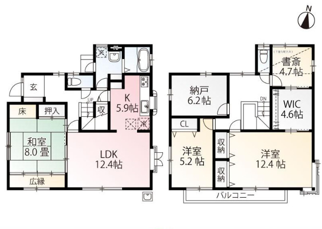 高知市潮見台１丁目の中古一戸建の間取り