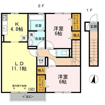 セジュールＭ・青山西の間取り