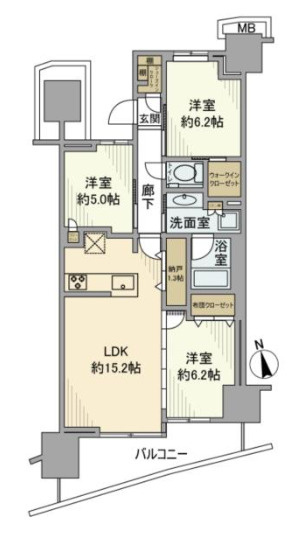 プラウドシティ東雲キャナルマークス0の間取り
