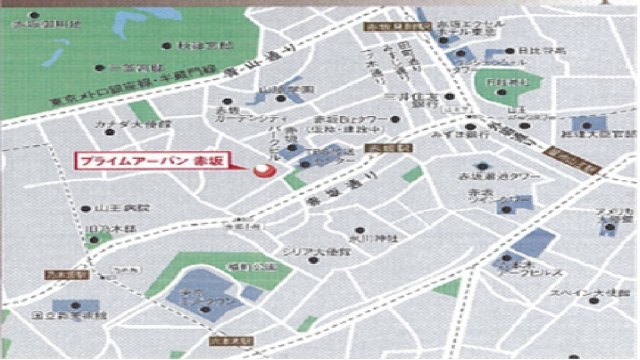 プライムアーバン赤坂の地図