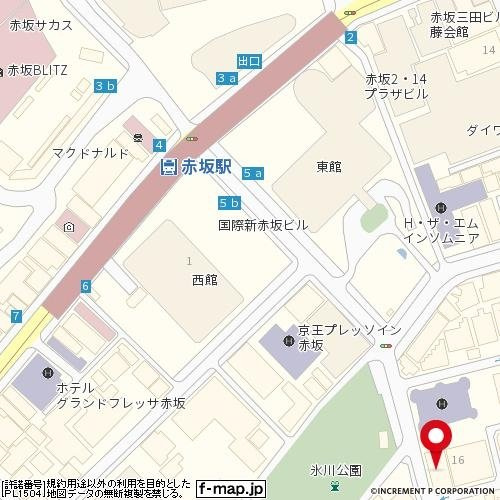 パレステュディオ赤坂の地図