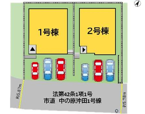 八幡西区中の原1丁目1期の区画図