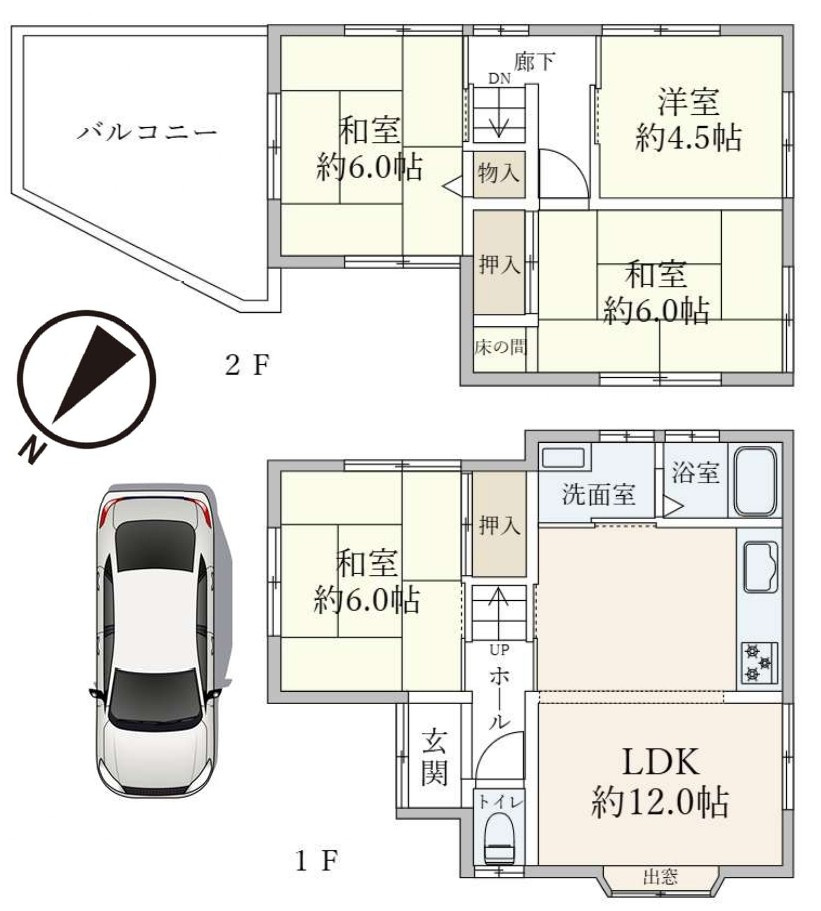 和泉市三林町戸建の間取り
