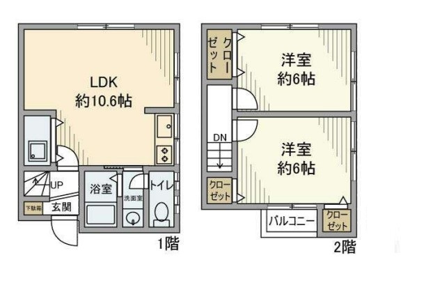 一之江戸建	の間取り|間取りです。