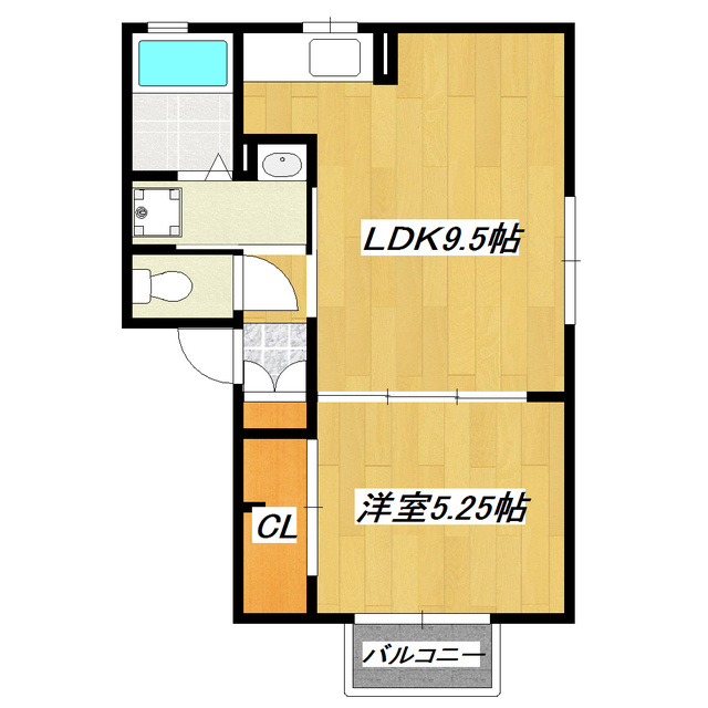 グランモアＴ・Ｄの間取り|南向きの角部屋です