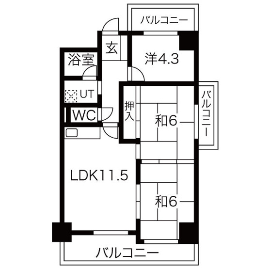【間取り】 | 平野西レジデンス