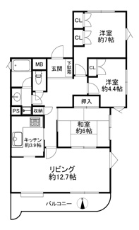 【間取り】 | パークハイム住吉山手