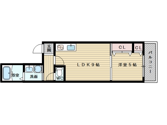 大阪市東淀川区下新庄５丁目のアパート