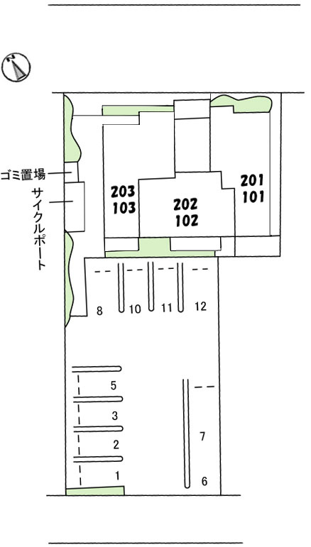 シャーメゾンコンソラータの駐車場