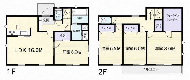 【中古戸建】高崎市金古町の間取り|■間取り図｜敷地面積：220.77（約66.78坪）　建物面積：105.98（約32.05坪）