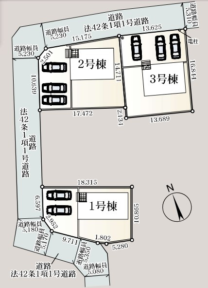 Cradle garden　吉見町下細谷第2の区画図|図面と現況が異なる場合、現況を優先とします。【2号棟】