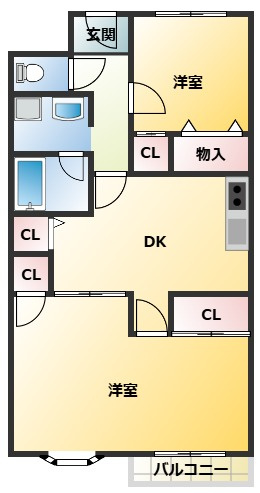 ”ウエストプラザ”の間取り