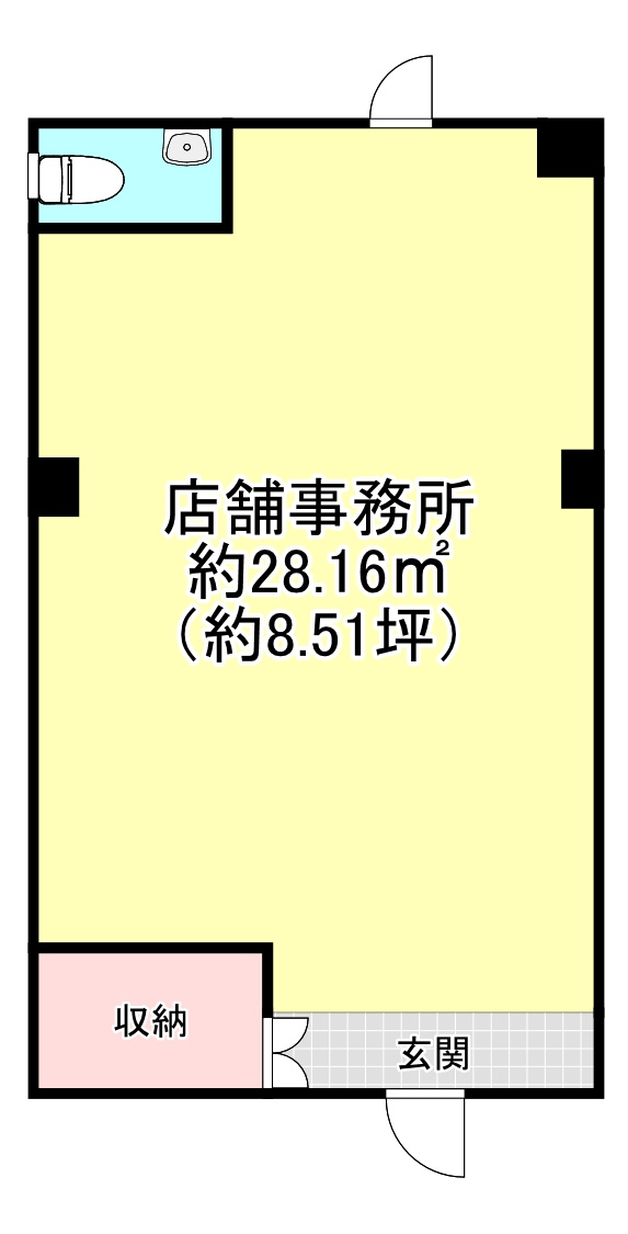 大阪市北区中津６丁目の店舗事務所の間取り