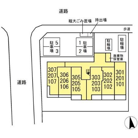 グリーンサイド西高の区画図