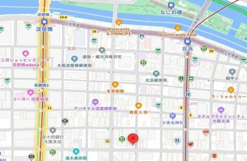 オフィッツ淀屋橋の地図