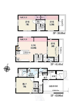【間取り】 | 豊島区高松3丁目　新築戸建　1号棟 10700万円