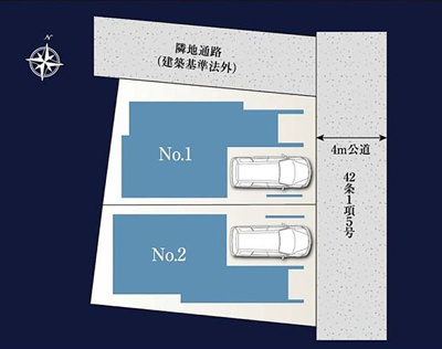 【区画図】 | 豊島区高松3丁目　新築戸建　1号棟 10700万円