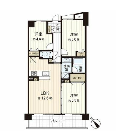 【中古マンション】ソフィア坂戸ラフィーネの間取り