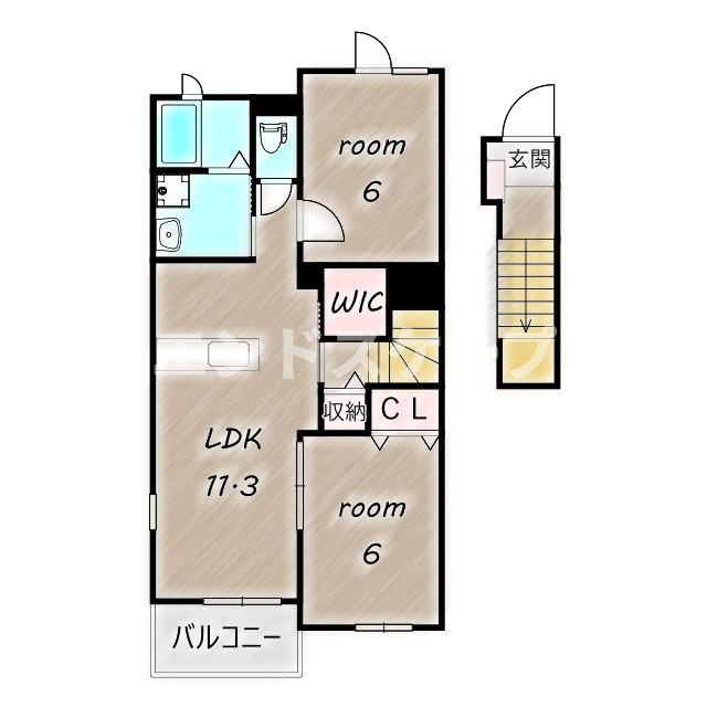 Ｔｉｎｙ　ｈｏｍｅ－Ⅱの間取り|高崎、前橋のお部屋探しはエンドスケープまで！お客様の理想お聞かせ下さい♪
