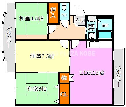 横尾2団地86号棟の間取り
