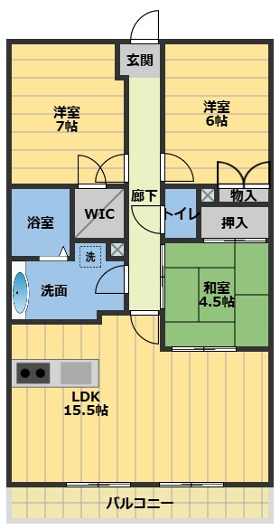 オーラム南が丘ガーデンの間取り