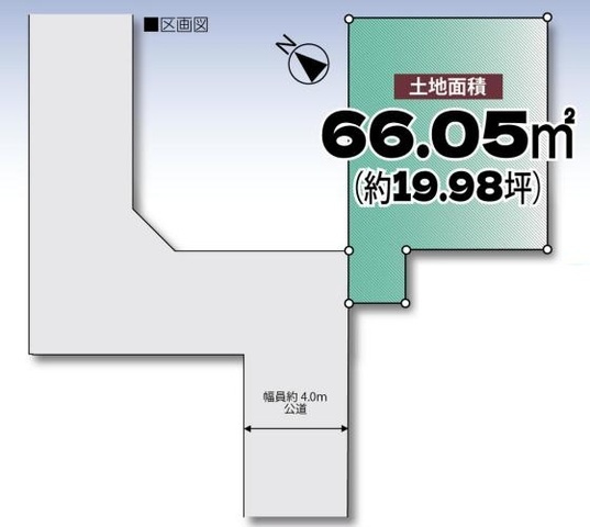 坂戸市千代田　売地の区画図