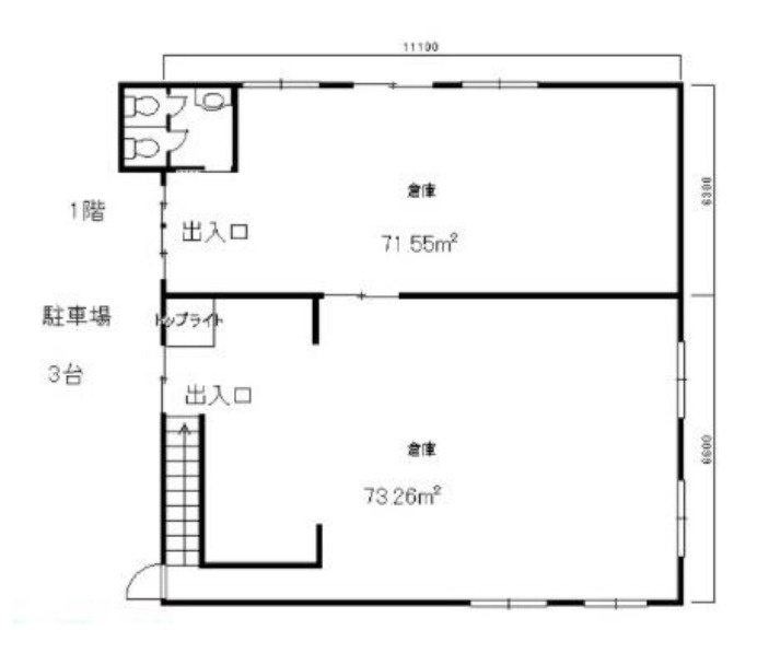 八王子市千人町４丁目の倉庫の間取り