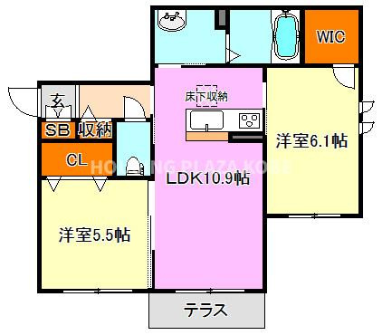 シャーメゾンクオレールの間取り