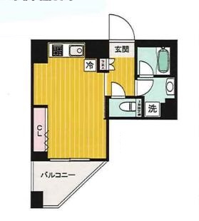 スパシエ蒲田グランドタワーの間取り|1R洋室7.7帖バストイレ別独立洗面台　洗面台とトイレ独立してます！
