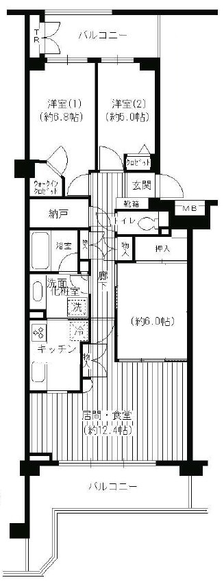 ガーデンポートⅢ番館の間取り|間取りです。