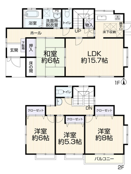 【間取り】 | 綾瀬市蓼川1丁目　中古戸建て【仲介手数料無料】 | 海老名市を中心に地域密着で営業♪不動産のことなら「大樹不動産」へ