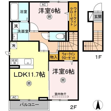 ホワイエ国富の間取り