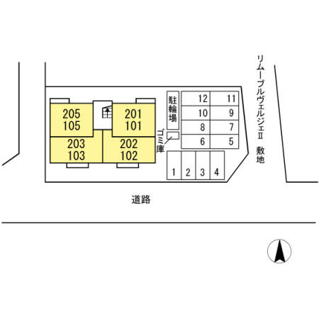 パレンティーアの区画図