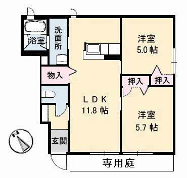 ピナクル・国富　１番館の間取り