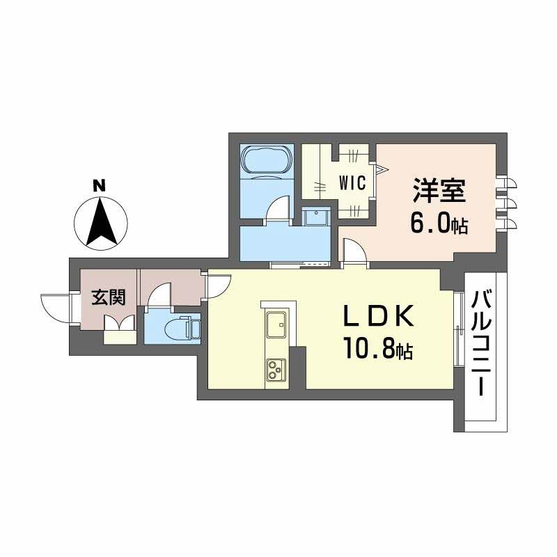 ラ・パルテール旭川　１１番館の間取り