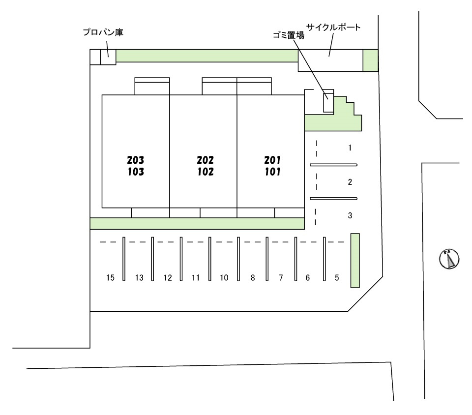 フェコラの駐車場